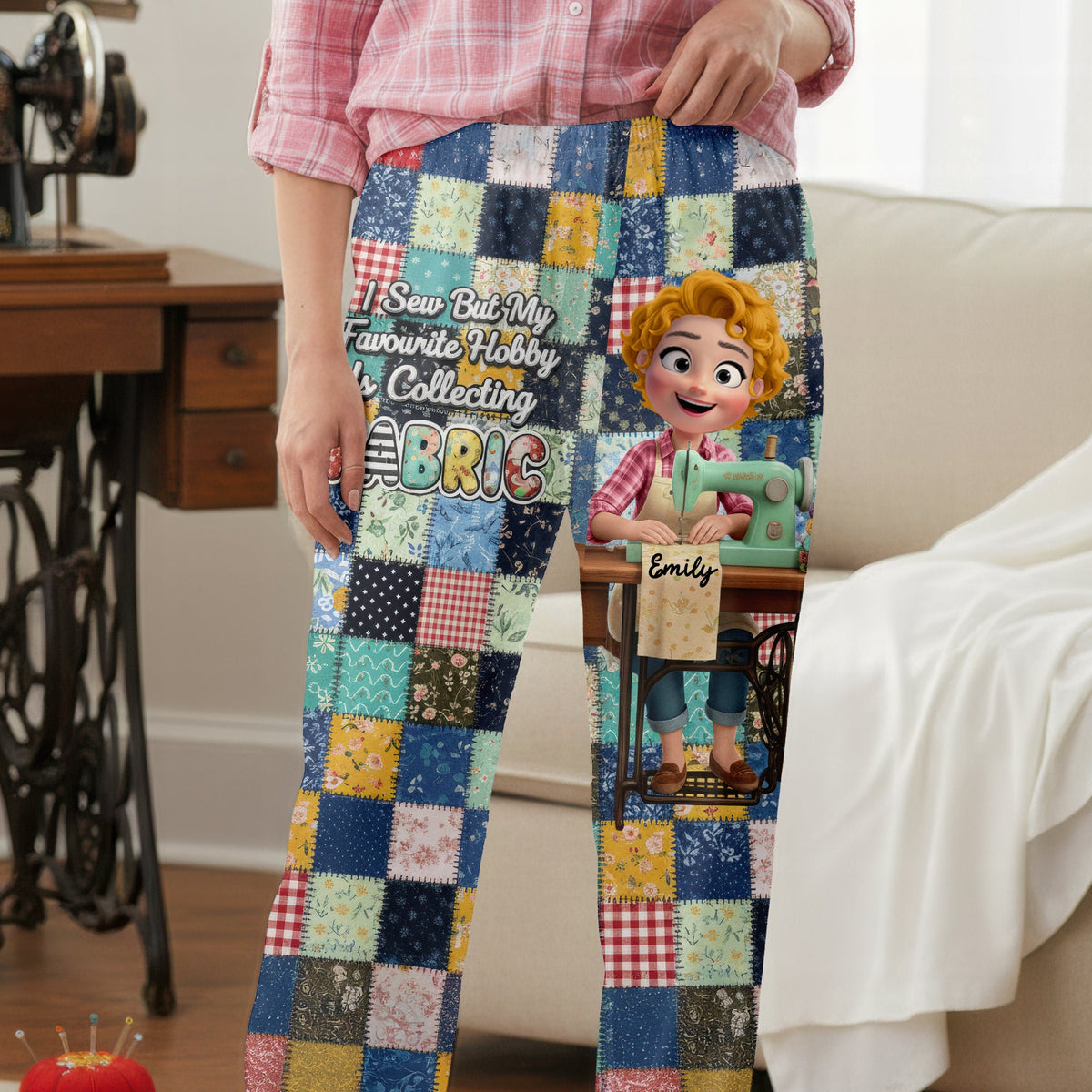 Sewing Girl Pajama Pants - Personalized Gifts For Sewing Lovers 02naqn051225-Homacus