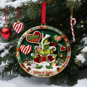 Kissing Couple Ornament - Personalized Gifts For Couple Christmas Ornament 05TOLU080926