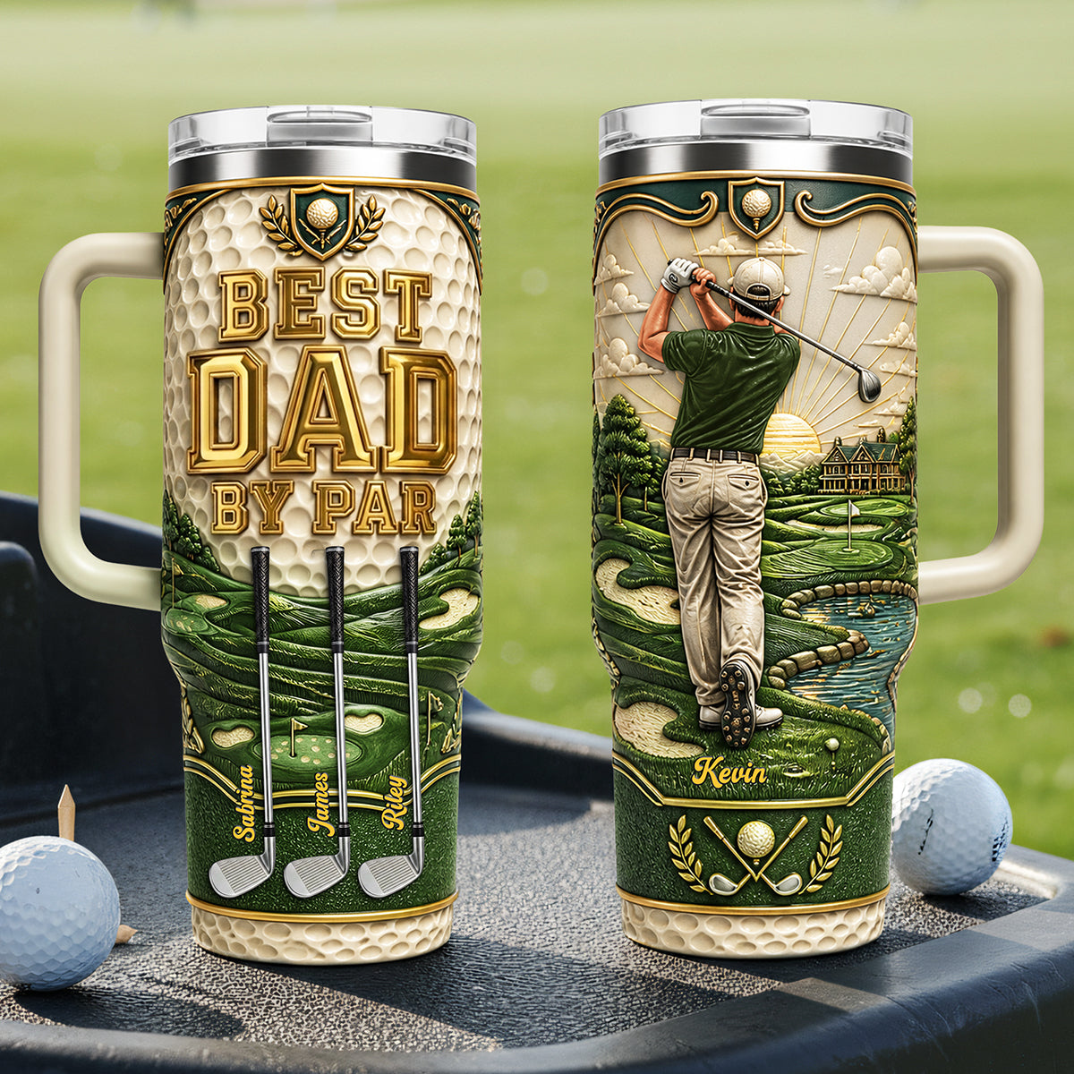 Best Dad By Par 40oz Tumbler - Personalized Gifts For Dad 03pata050526-Homacus