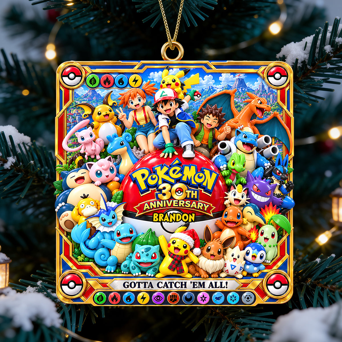 30th Anniversary Colorful Creature Ornament - Personalized Christmas Gifts 01ohdt280926