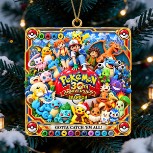 30th Anniversary Colorful Creature Ornament - Personalized Christmas Gifts 01ohdt280926
