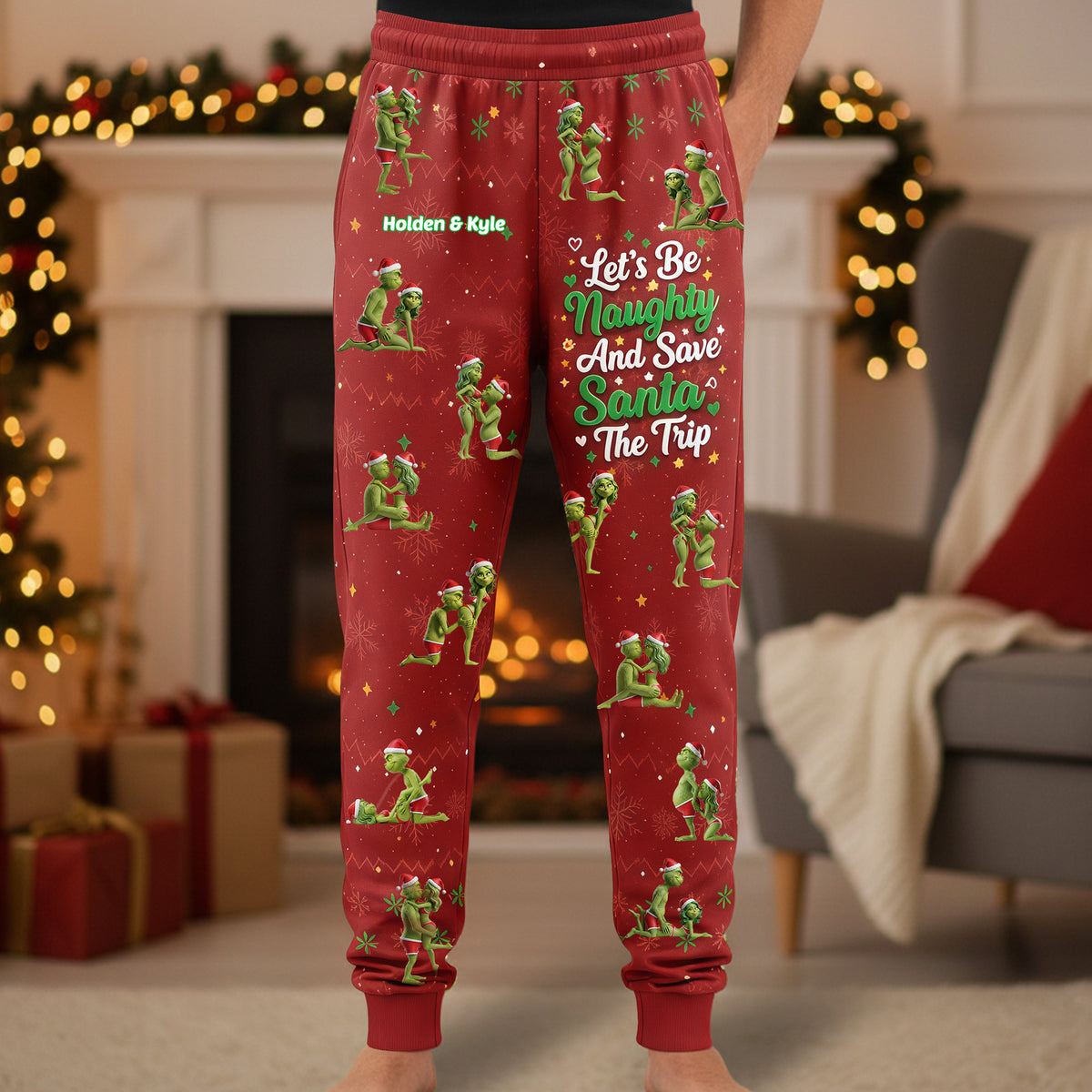 Personalized Christmas Gifts For Couple Sweatpants 04ohmg041125-Homacus