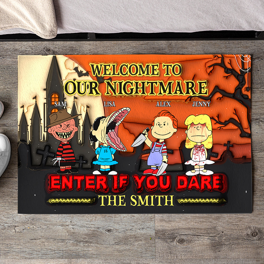 Personalized Gifts For Family Doormat Halloween 02XQMH220824HG-Homacus