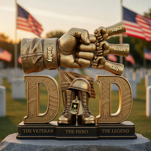 Veteran Dad’s Guiding Hand Acrylic Plaque - Personalized Gifts For Dad 02NAQN190526-Homacus