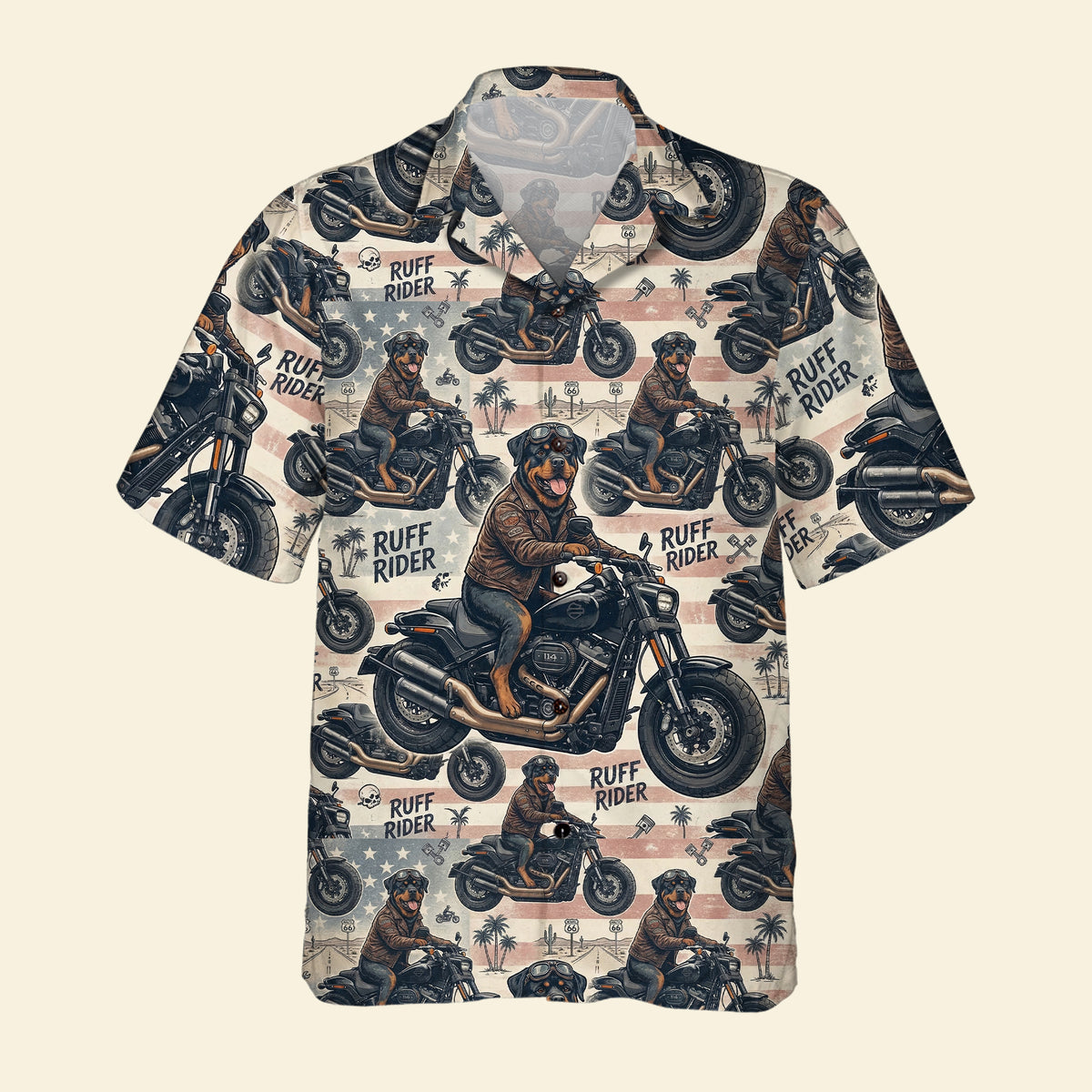 Biker Dog Hawaiian Shirt - Custom Photo Gifts 02QHQN200326-Homacus