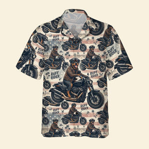 Biker Dog Hawaiian Shirt - Custom Photo Gifts 02QHQN200326-Homacus