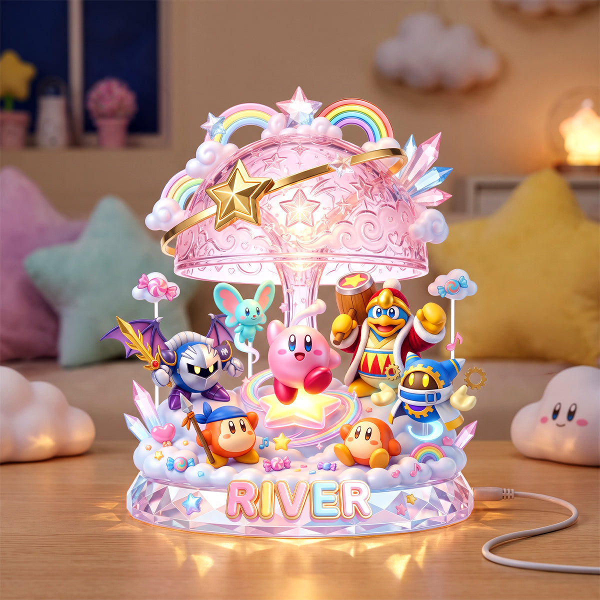 Pink Puff Acrylic Light Box - Personalized Gift For Gamers 05nadh170726-Homacus
