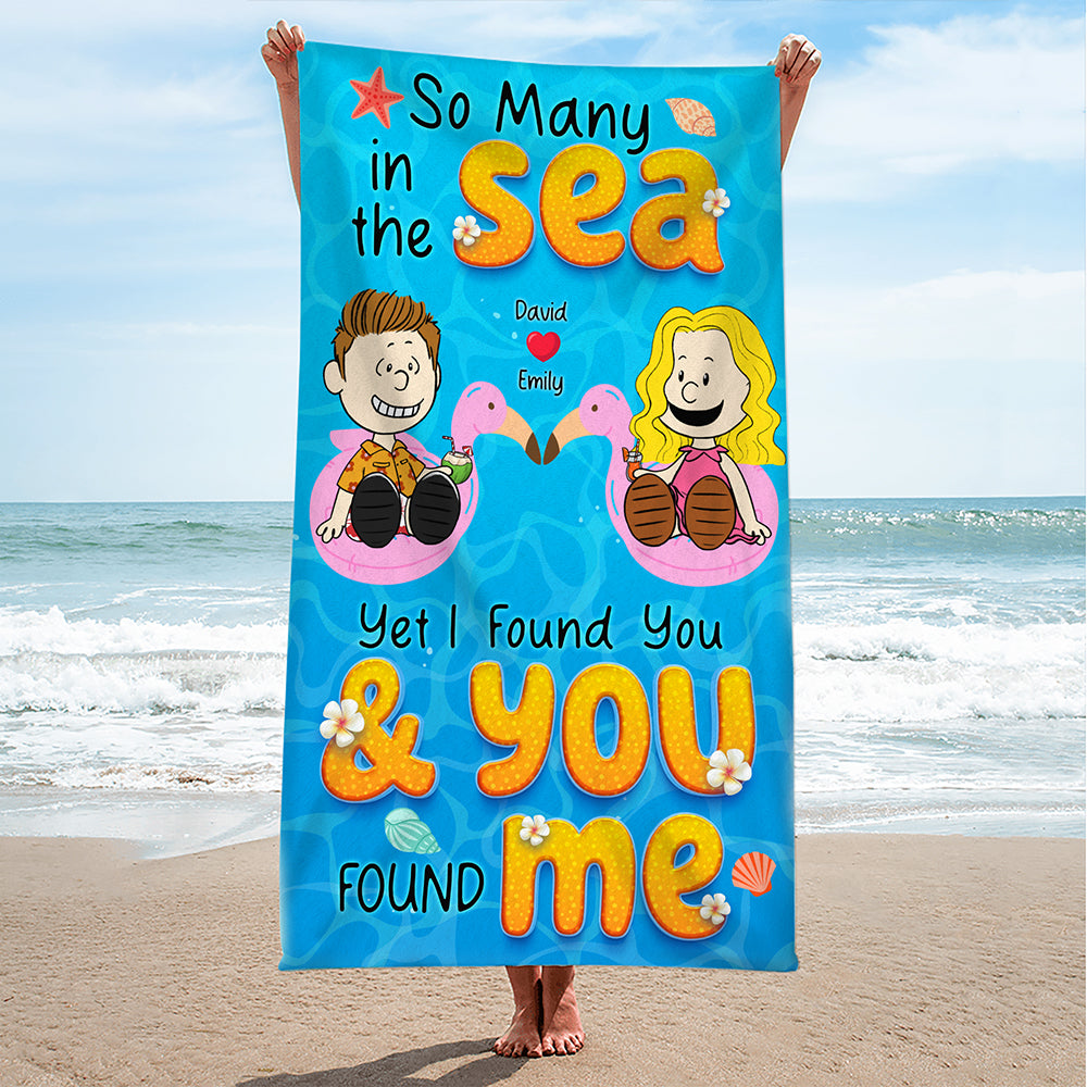 Personalized Gifts For Couple Beach Towel 01kaqn100125pa-Homacus