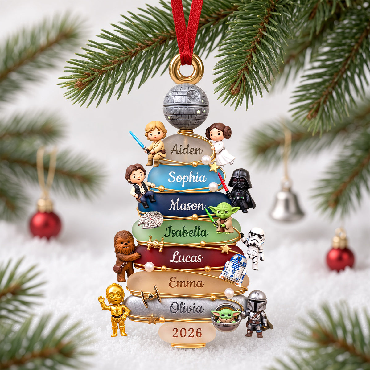 Space Adventure Family Christmas Ornament - Personalized Gifts For Family 05NADH081026-Homacus