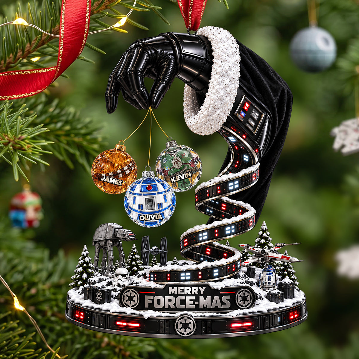 Merry Space-mas Christmas Ornament - Personalized Gifts For Family 03OHTA210926-Homacus