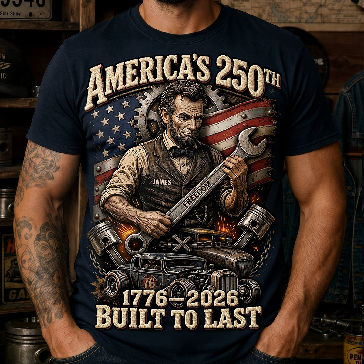 Mechanic Freedom - Celebrated America 250th Anniversary Shirt - Gifts For Patriots 05padt080626-Homacus
