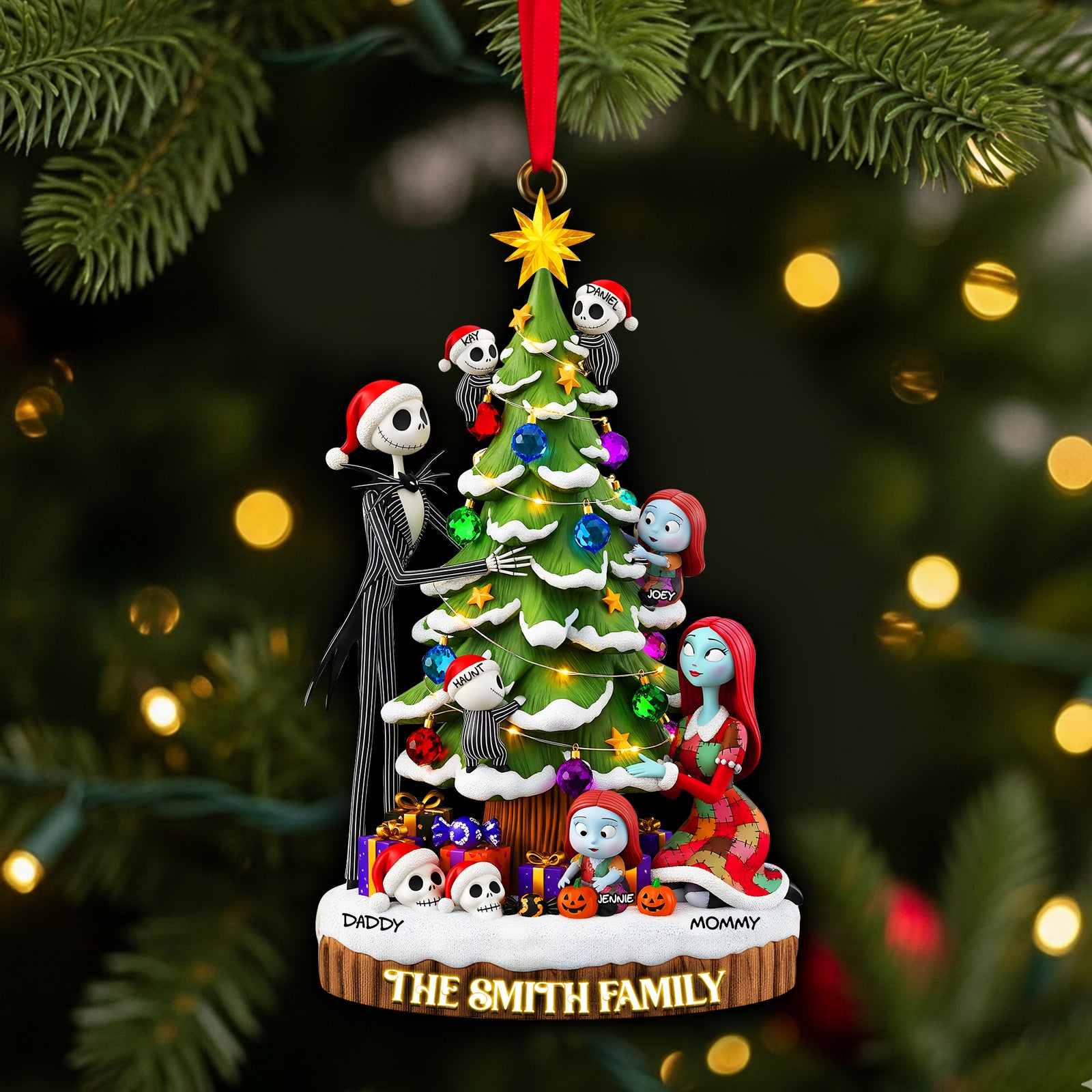 Gothic Christmas Family Ornament - Personalized Gifts For Family 01PALU200925-Homacus