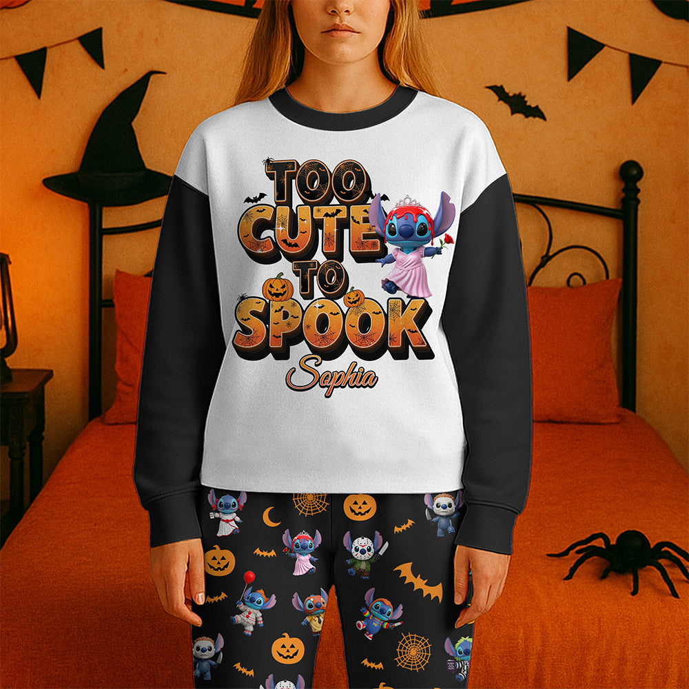 Spooky Cartoon Pajama Set - Personalized Halloween Gifts For Horror Lovers 01pgqn210825-Homacus