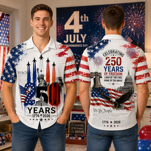 Proud American - Celebrated America 250th Anniversary Hawaiian Shirt - Gifts For Patriots 03nalu280526-Homacus