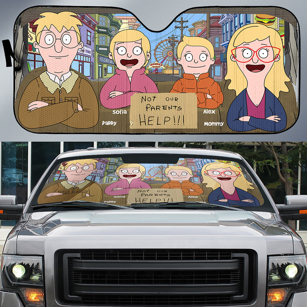 Personalized Gifts For Family Windshield Sunshade 03OHMH090125HG-Homacus
