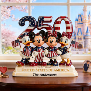 250th Anniversary Patriotic Family Acrylic Plaque - Personalized Gifts For Family 01PGQN100226-Homacus