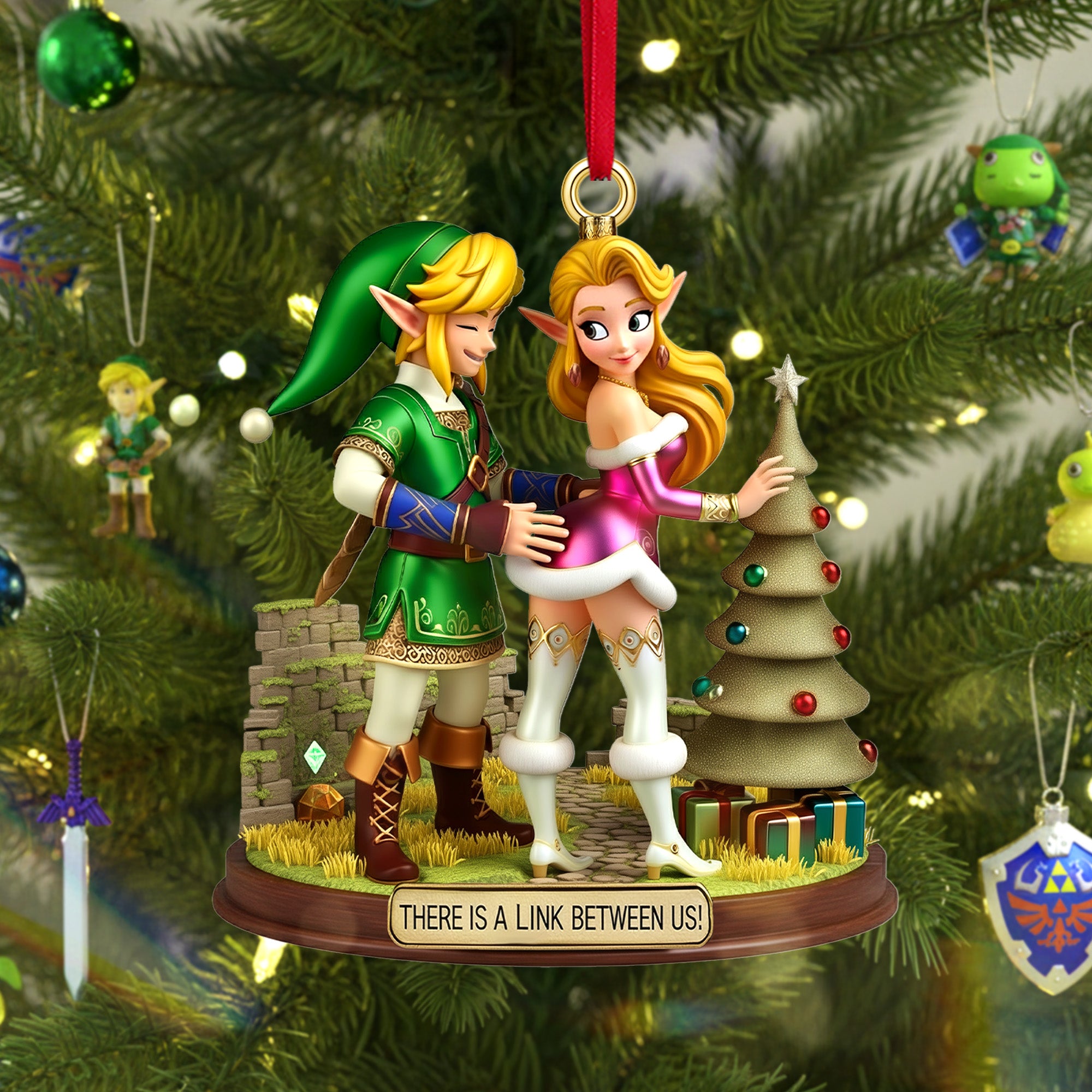 Couple Ornament - Personalized Gifts For Couple Christmas Ornament 05TGMG160925-Homacus