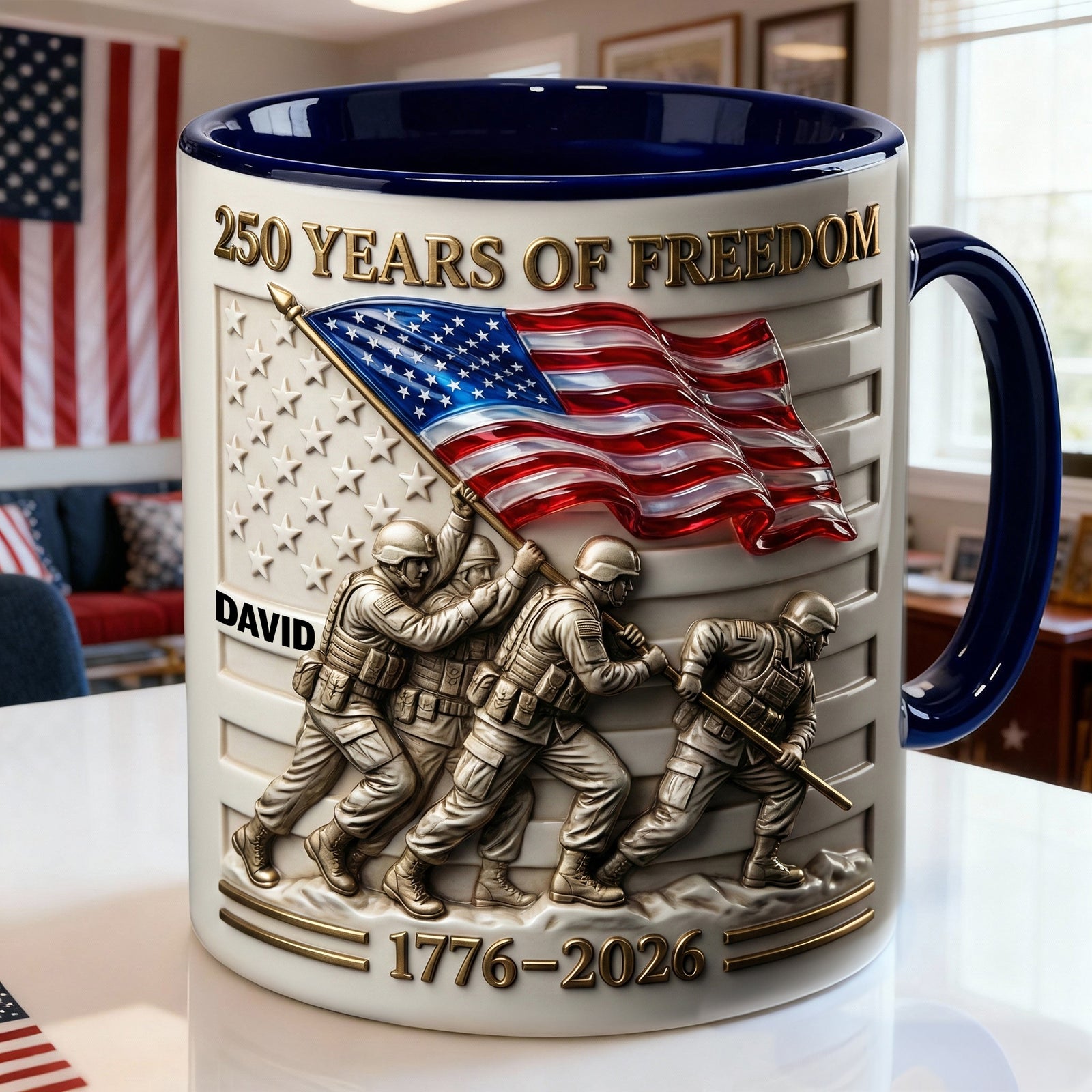 Veteran Anniversary Coffee Accent Mug - Personalized Gifts For Veteran Coffee Mug 05PALU290126-Homacus