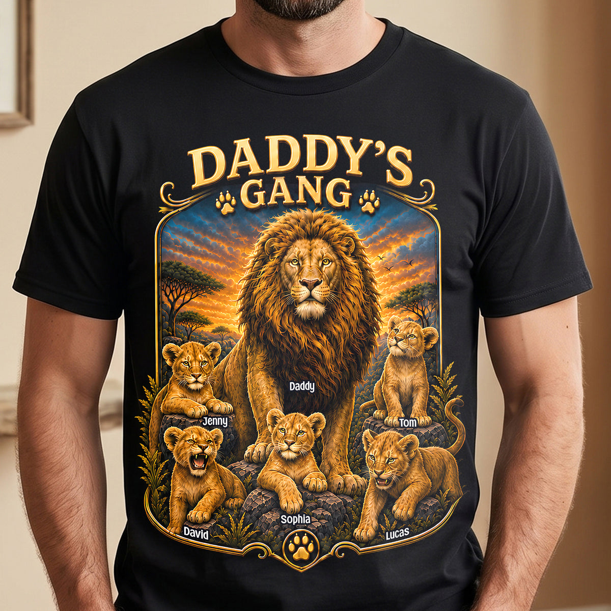 Daddy's Gang Shirt - Personalized Gifts For Dads 05totn060526-Homacus