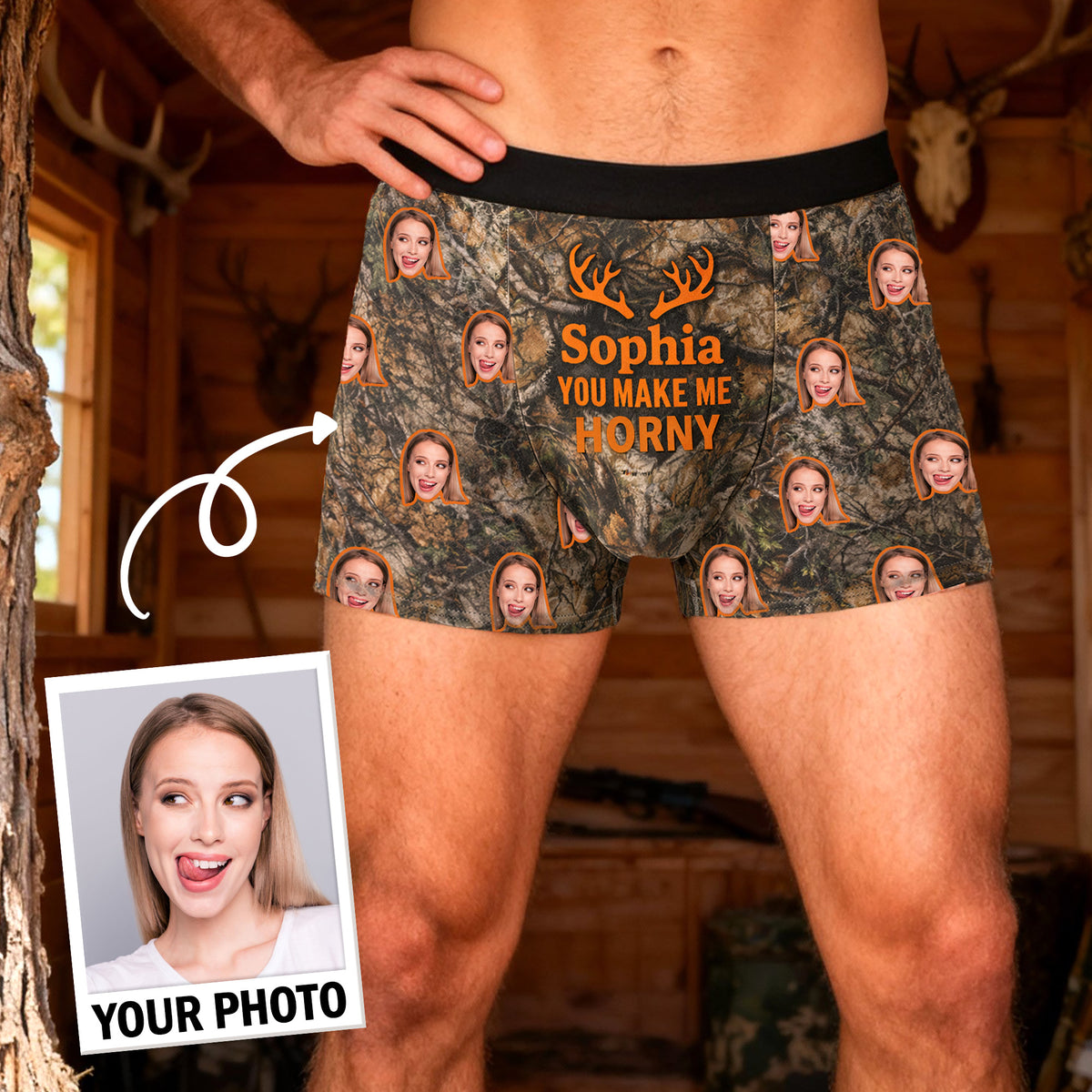 Naughty Couple Boxer - Custom Photo Gifts For Him Men's Boxers 02HUMG240126-Homacus