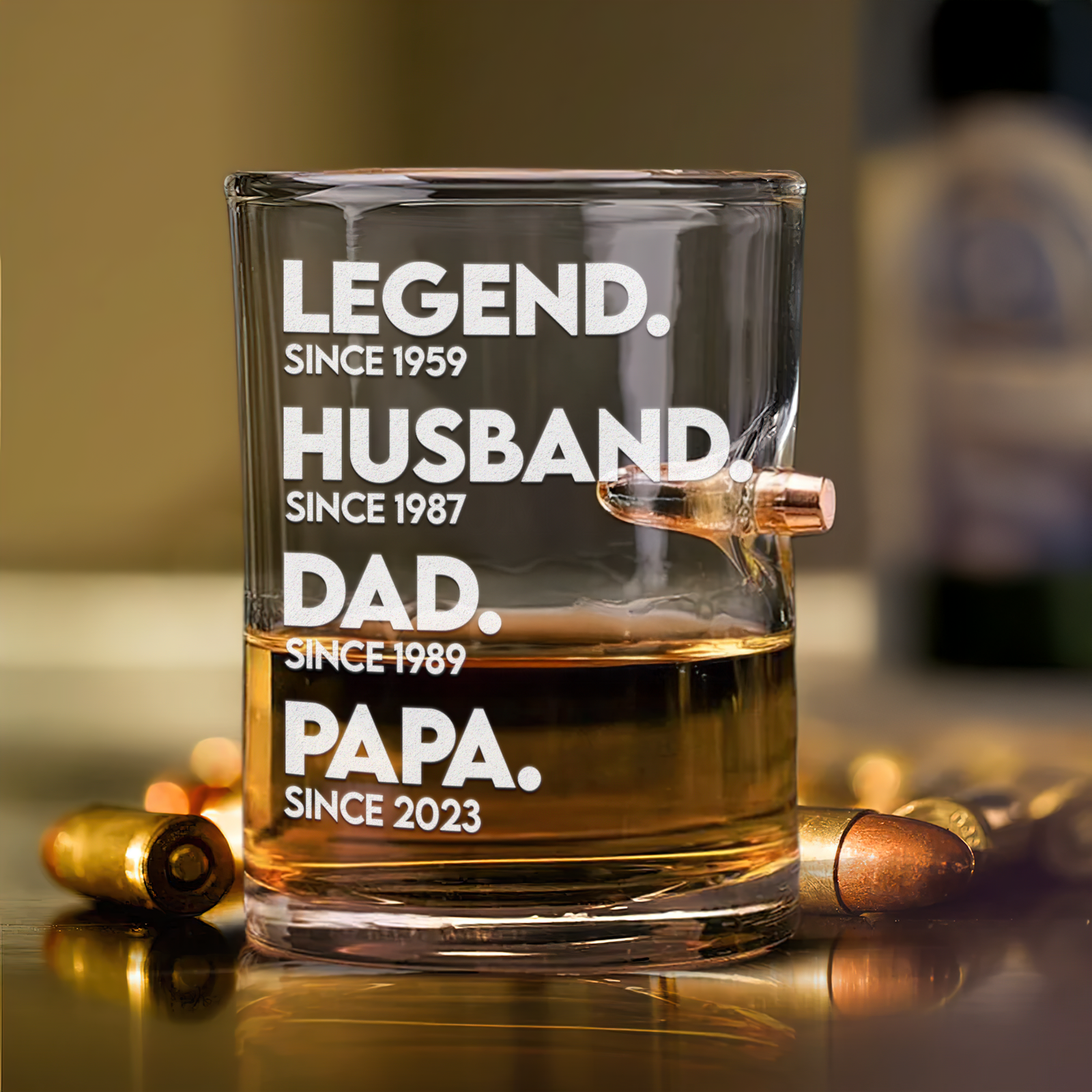Dad Bullet Glass - Personalized Gift For Dad 04ACPU170525-Homacus