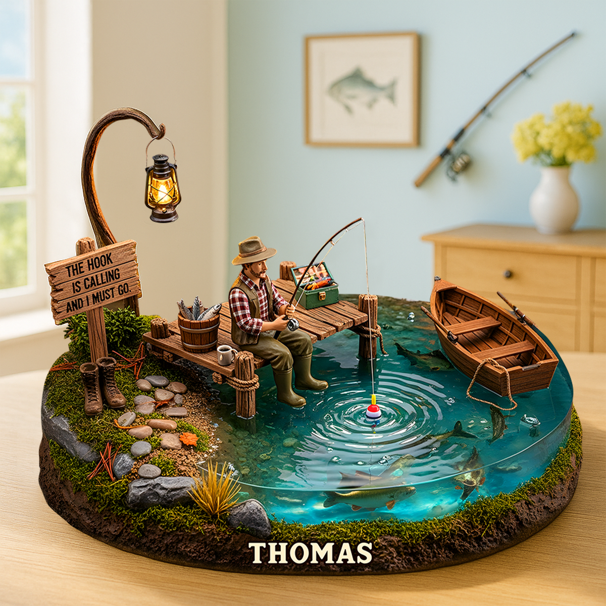 Fishing Man Acrylic Plaque - Personalized Gifts For Fishers 02topu240625-Homacus