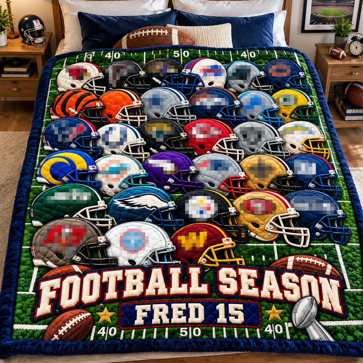 Team Helmet Blanket For The Season Personalized Gifts 03hulu051026-Homacus