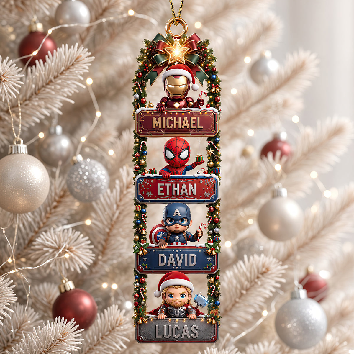 Protection Warrior Family Acrylic Ornament - Personalized Christmas Gifts For Family 02padt230926-Homacus