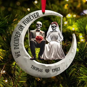 Personalized Gifts For Couple Christmas Skull Couple Ornament 02ohpu081124-Homacus