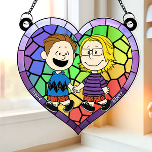 Personalized Gifts For Couple Suncatcher Ornament 05QHQN170624HH-Homacus