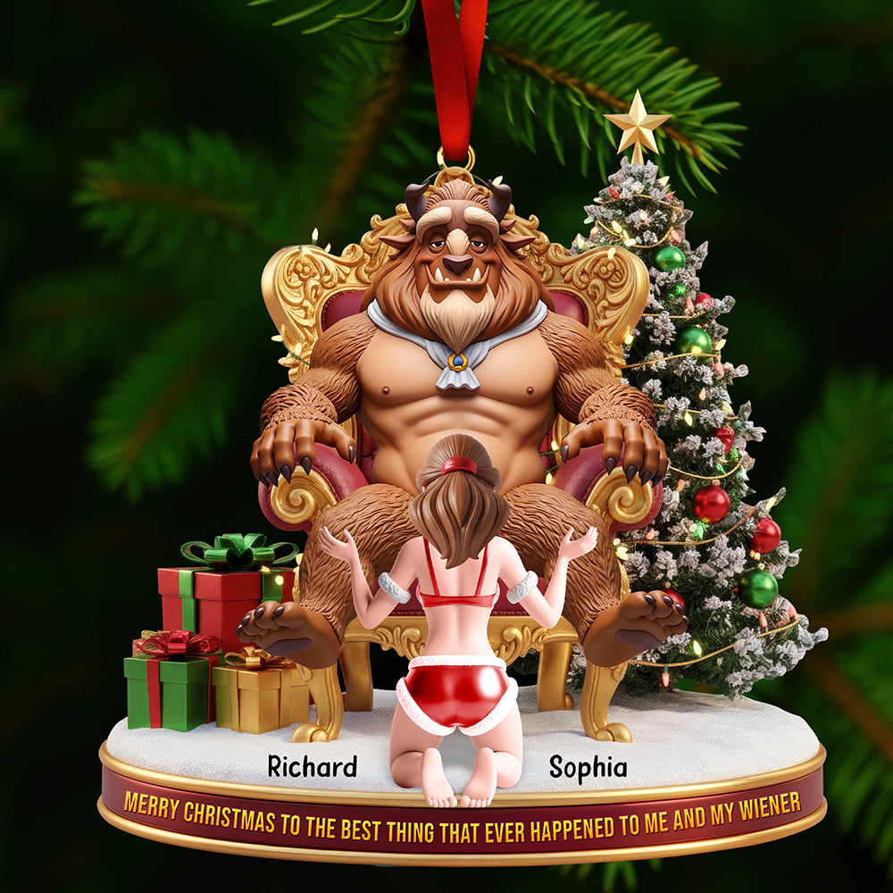 Naughty Couple Christmas Ornament, Personalized Gifts For Couple 01OHQN220925-Homacus