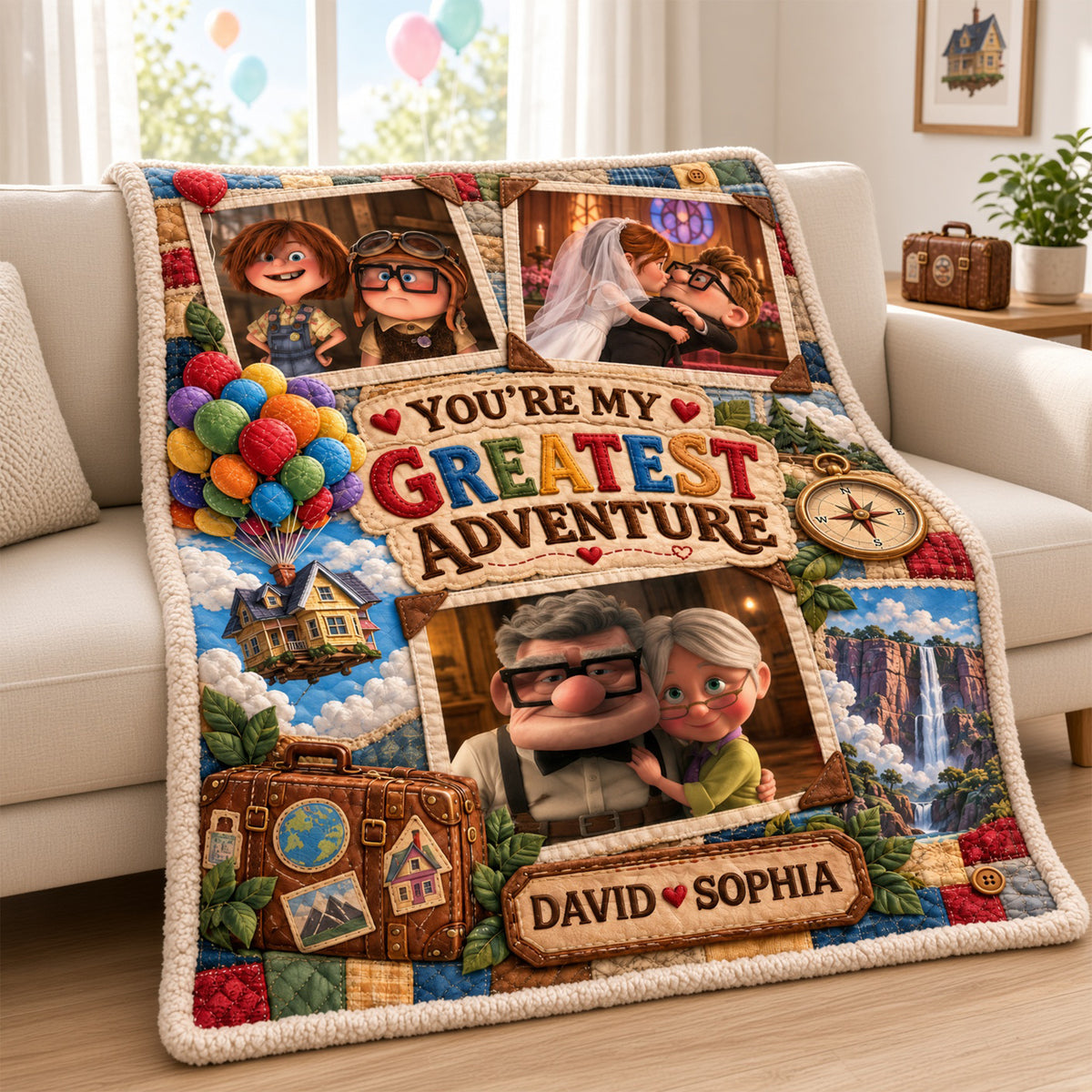 You're My Greatest Adventure Blanket - Personalized Gifts For Couple 07halu081026-Homacus