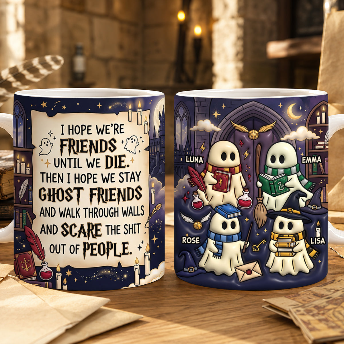 Ghost Friends Coffee Mug - Personalized Gifts For Besties 06nadt300726-Homacus