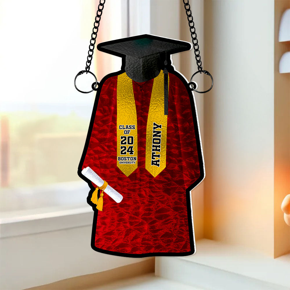 Personalized Gift Graduation Gown Suncatcher Ornament 04OHLU261224-Homacus