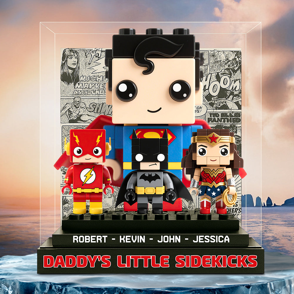 Daddy's Little Sidekicks Acrylic Plaque Personalized Christmas Gifts For Dad 04NADT240525-Homacus