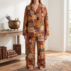 Personalized Patchwork Pajama Set – Halloween Gifts For Witch Lovers 01patn310726