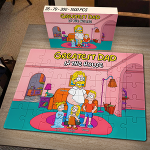 Greatest Dad Jigsaw Puzzle - Personalized Gifts For Dad 03topu080425pa-Homacus