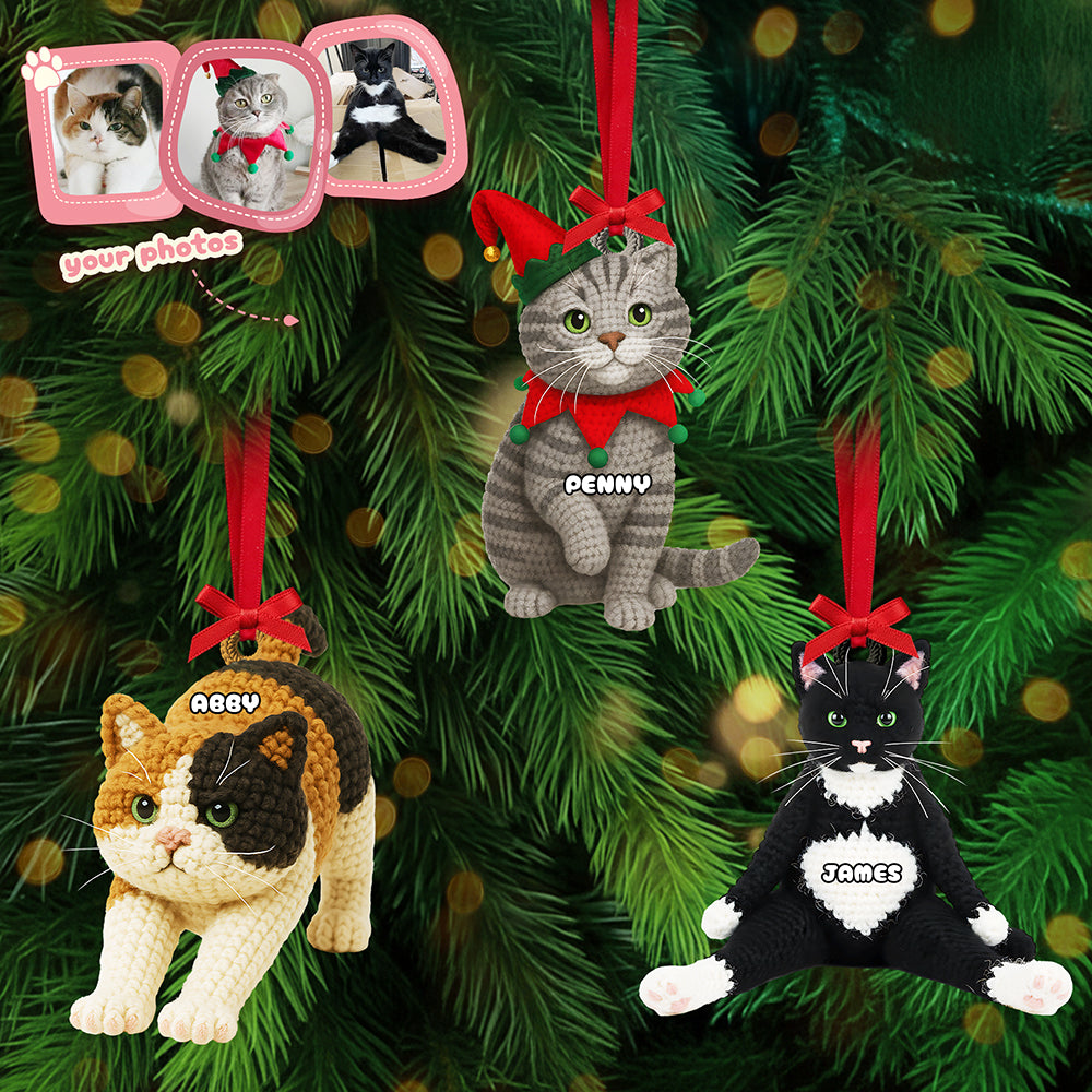 Cute Cat Ornament, Personalized Gifts For Cat Lovers 02qhta120925-Homacus