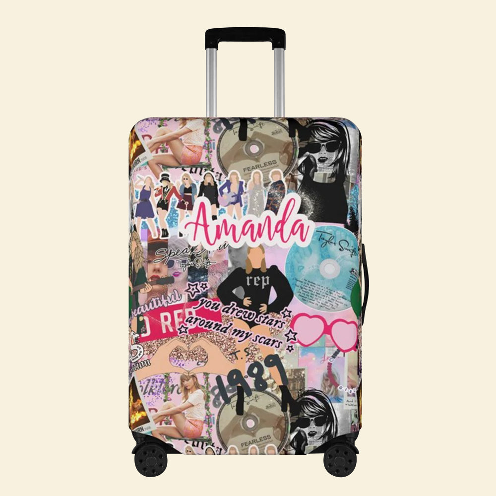 Personalized Gifts For Fan Luggage Cover 01acdt160724 Custom Name Luggage Cover-Homacus