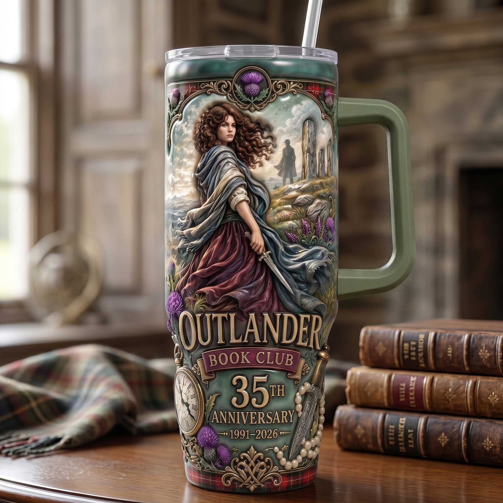 Fantasy Time Traveler 40oz Tumbler With Handle - Personalized Gifts 01qhlu240626-Homacus