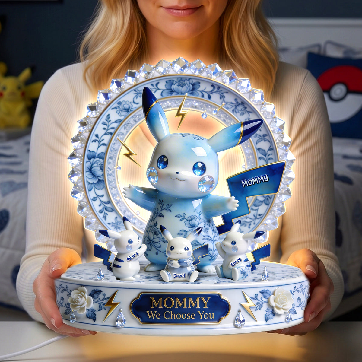 Elemental Creatures Toile de Jouy Shape Acrylic Light Box - Personalized Gifts For Mom 02PGQN160426-Homacus