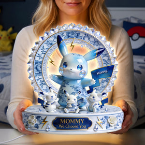Elemental Creatures Toile de Jouy Shape Acrylic Light Box - Personalized Gifts For Mom 02PGQN160426-Homacus