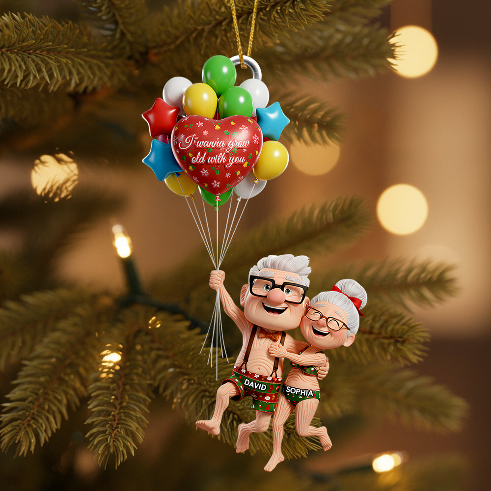 Old Couple Christmas Ornament, Personalized Gifts For Couple 01TGDT250925-Homacus