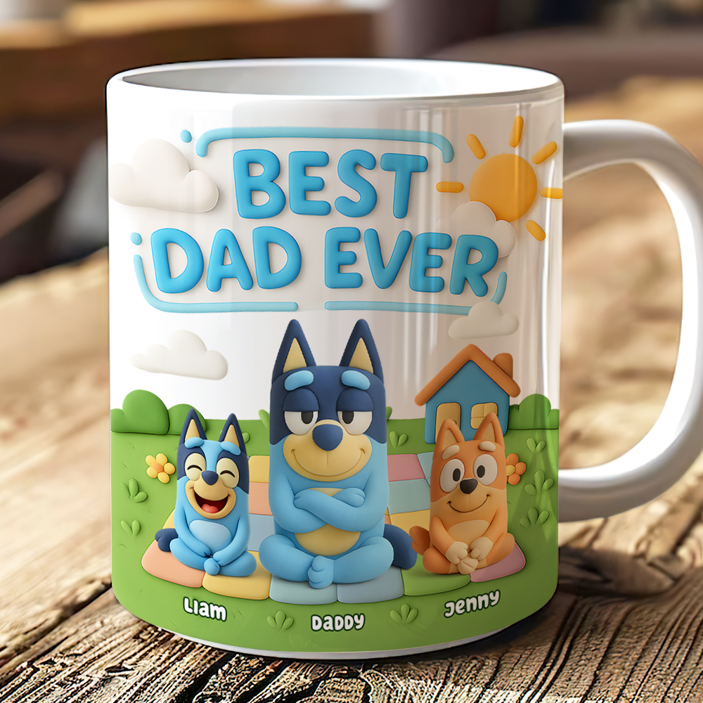 Best Dad Dog Ever Coffee Mug - Personalized Gifts For Father 02NAPU010525-Homacus