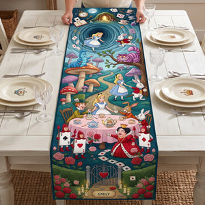 Fairy Tale Tea Party Quilted Table Runner - Personalized Gifts 01hatn130826