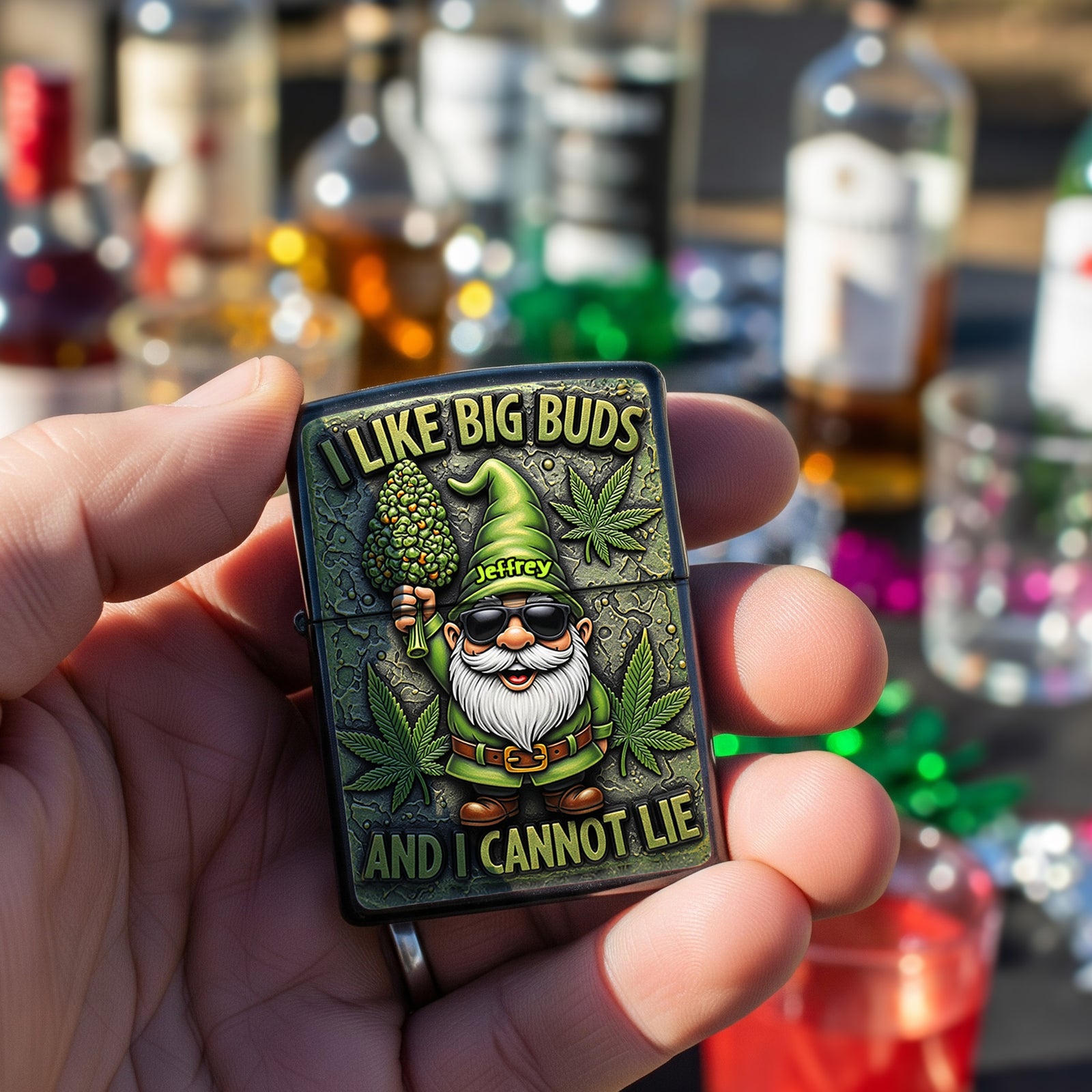 I Like Big Buds - Stoner Gnome Lighter - Personalized Gifts For Stoners-Homacus