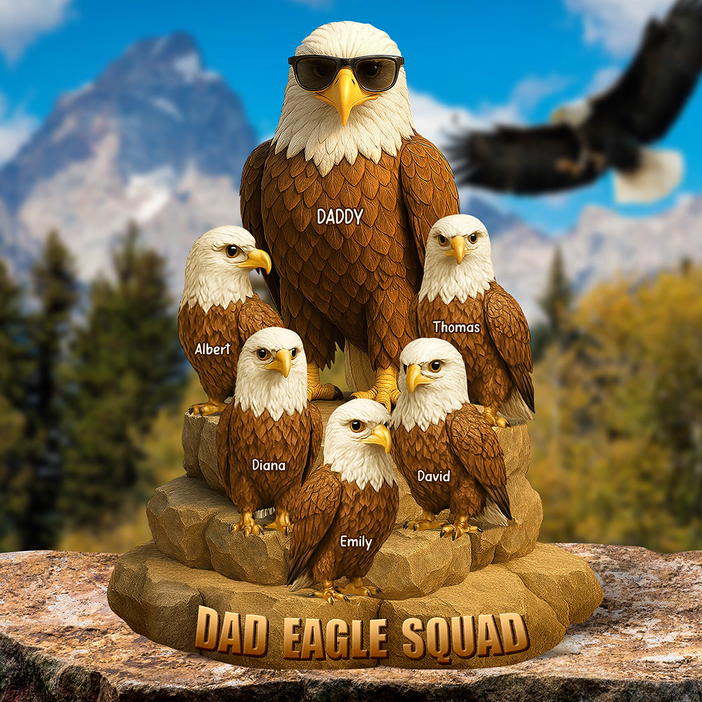 Eagle Dad Acrylic Plaque Personalized Gifts For Dad 01NAQN150425-Homacus