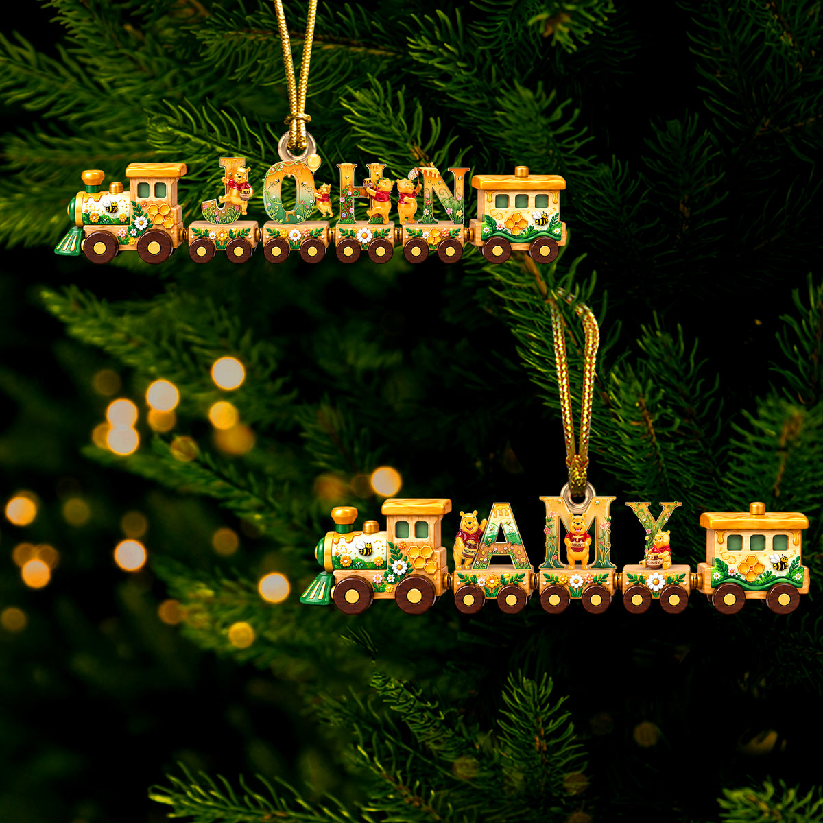 Cute Alphabet Train Christmas Acrylic Ornament - Personalized Christmas Gifts 07naqn150926