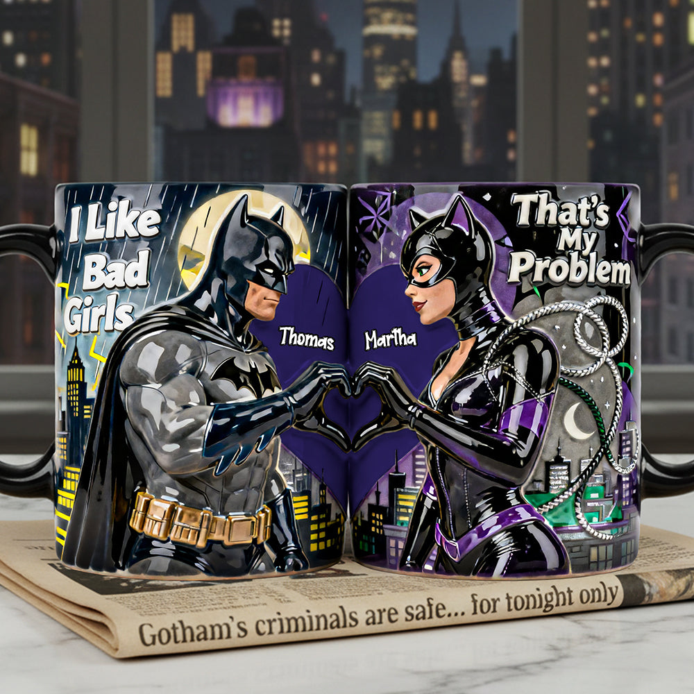 Set Of 2 Coffee Mugs - Shadow Couple - Personalized Coffee Mug Set 02nata100126-Homacus