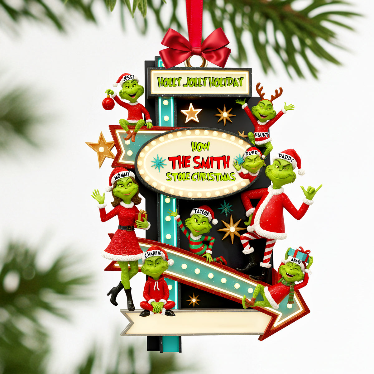 Joyful Green Family Ornament - Personalized Gift For Family 05TOLU201025-Homacus